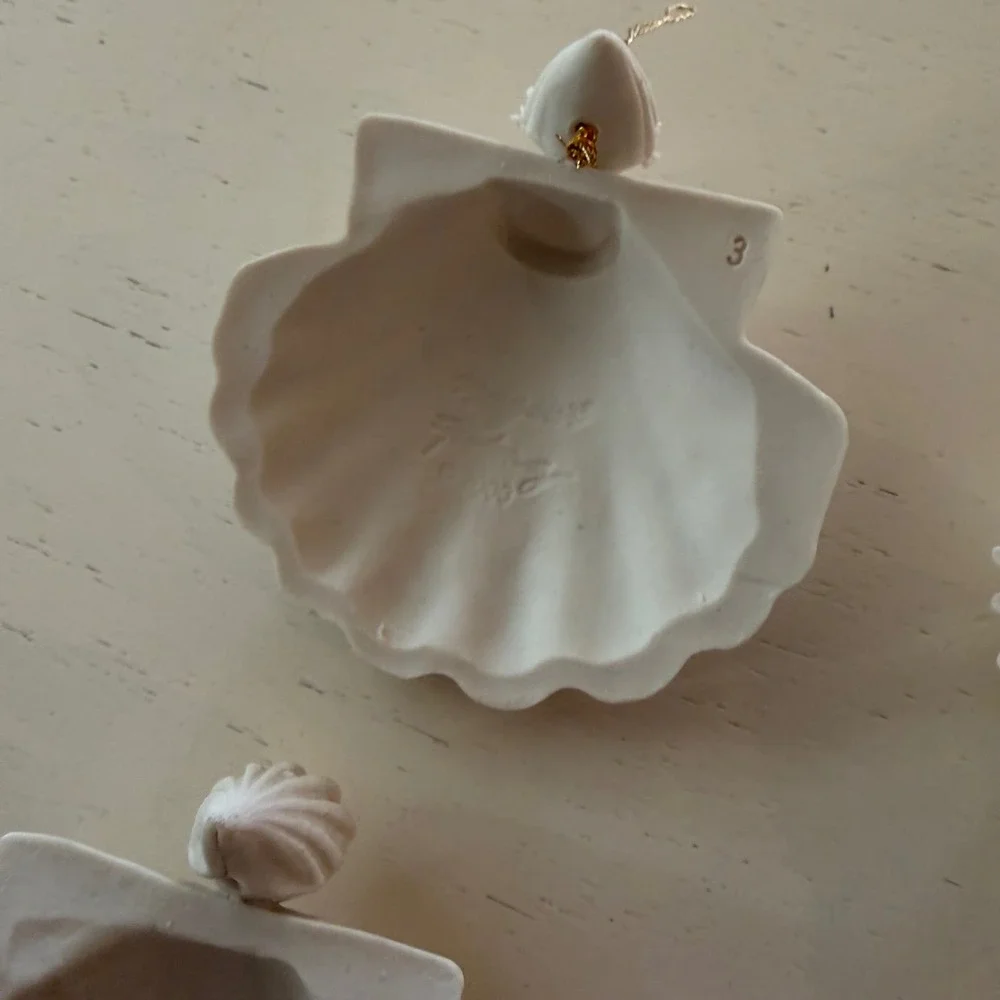 MARGARET FURLONG Angel Ornaments Seashells Porcelain Broken Christmas